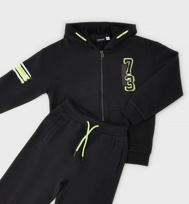 Tuta ragazzo 100% cotone NERO-0658