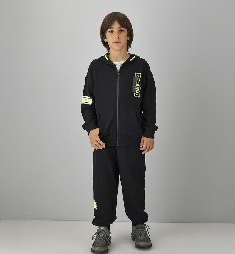 Tuta ragazzo 100% cotone NERO-0658