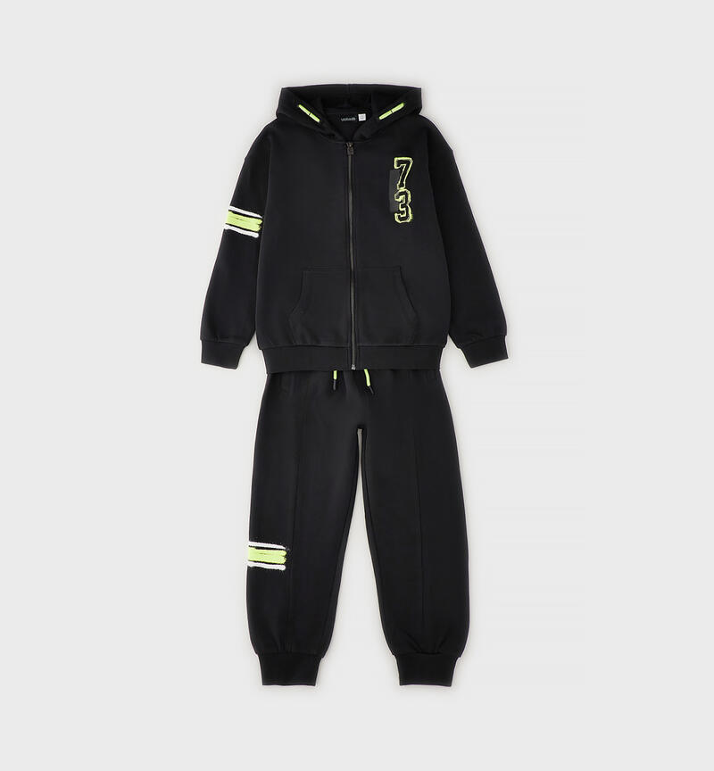 Tuta ragazzo 100% cotone NERO-0658
