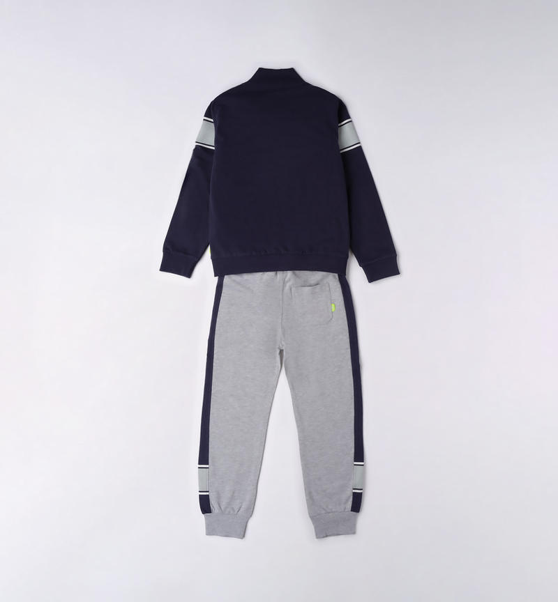 Sarabanda zipped tracksuit for boys from 8 to 16 years NAVY-3854