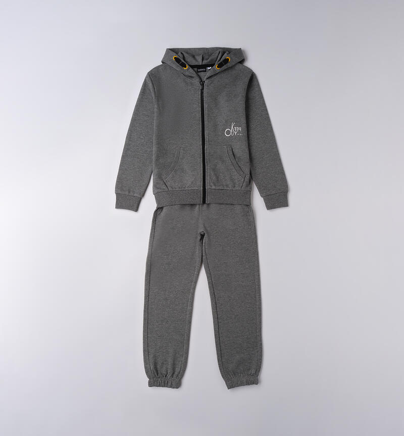 Tuta ragazzo sportiva GRIGIO MELANGE-8970