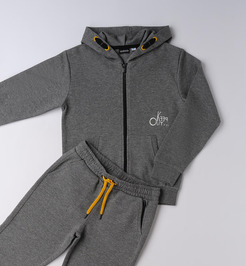 Tuta ragazzo sportiva GRIGIO MELANGE-8970