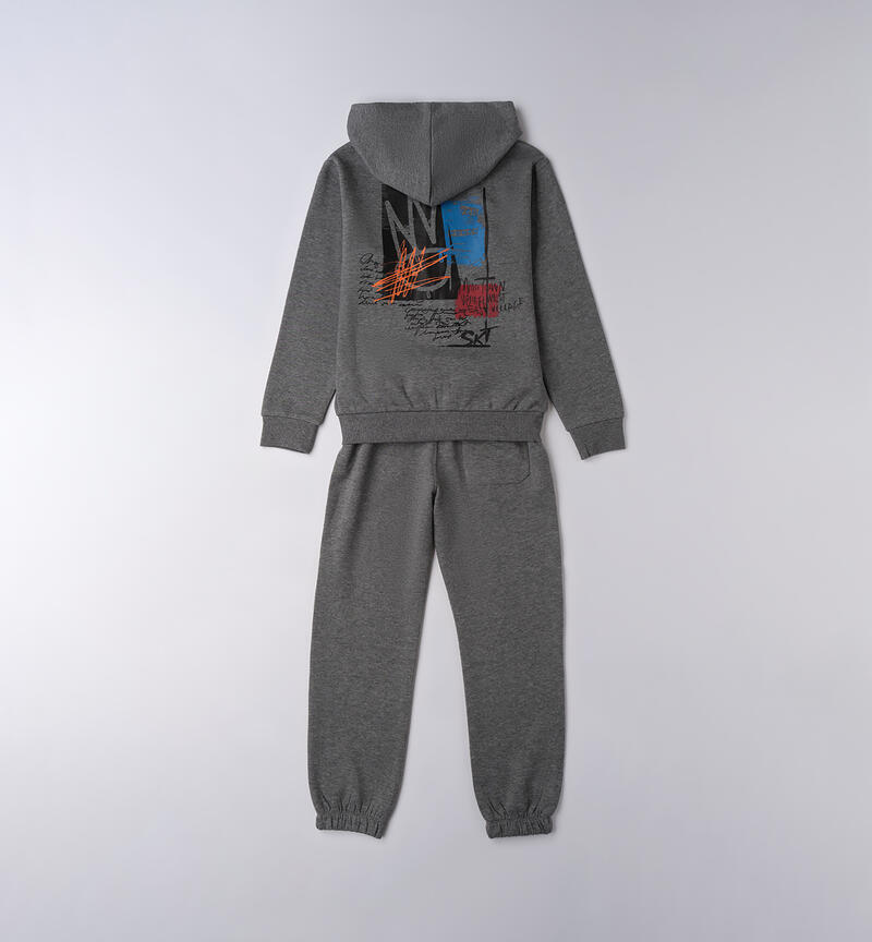 Tuta ragazzo sportiva GRIGIO MELANGE-8970