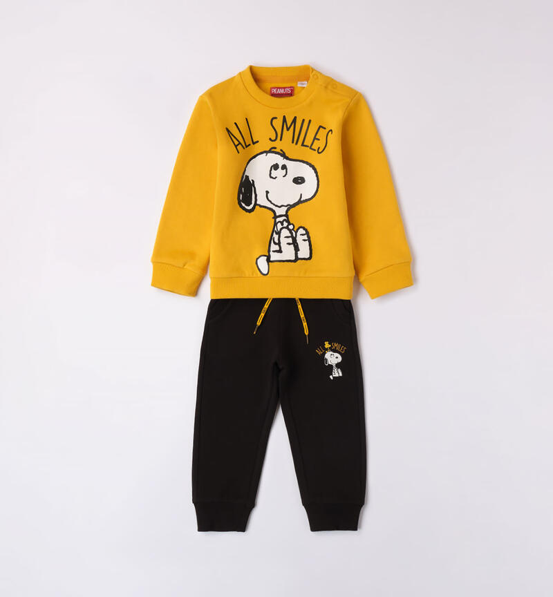 Sarabanda Snoopy tracksuit for boys from 9 months to 8 years GIALLO-1615