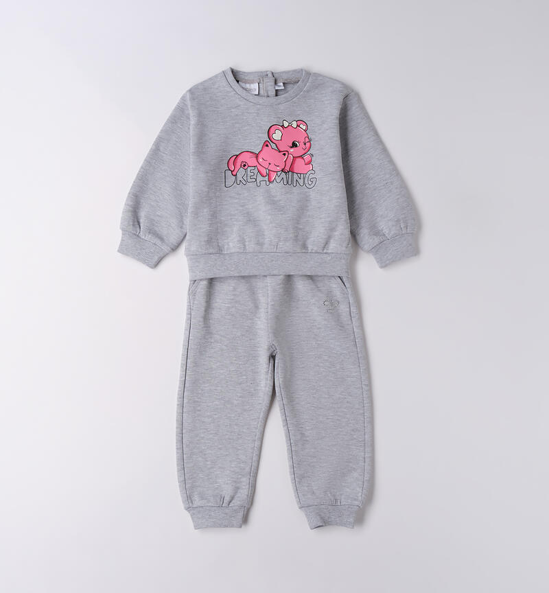 Tuta sportiva bambina GRIGIO MELANGE-8992