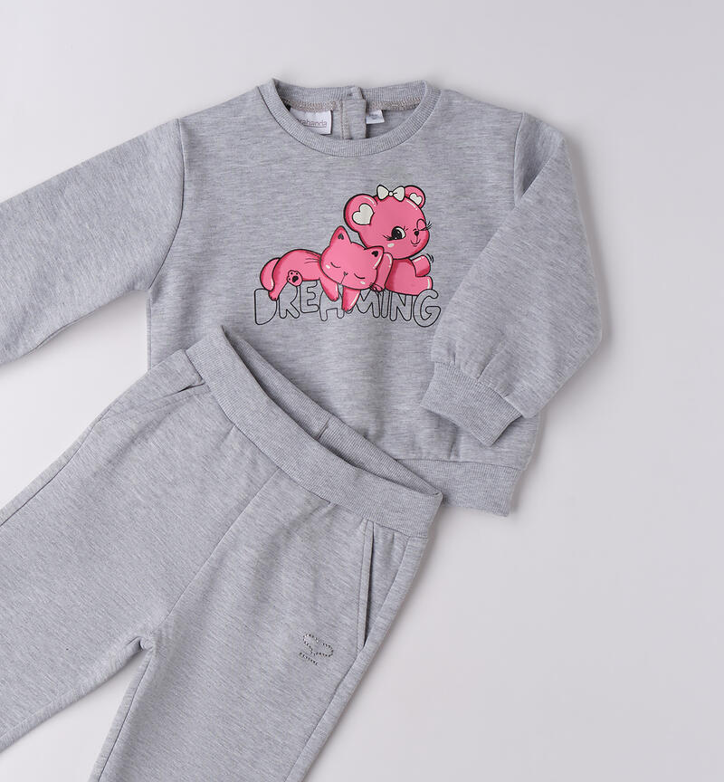 Tuta sportiva bambina GRIGIO MELANGE-8992