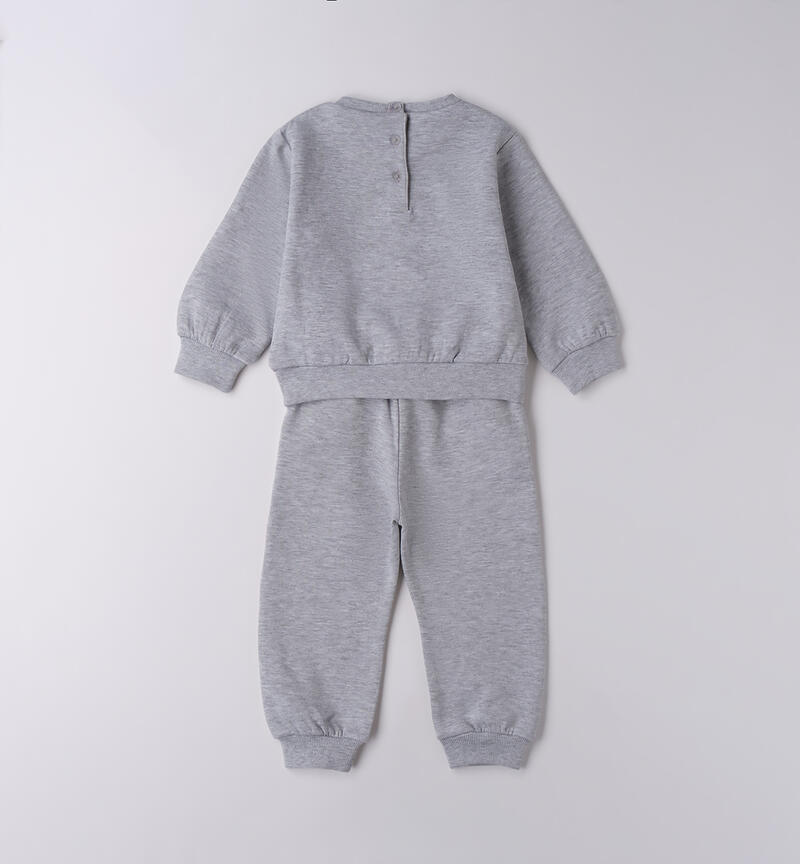 Tuta sportiva bambina GRIGIO MELANGE-8992