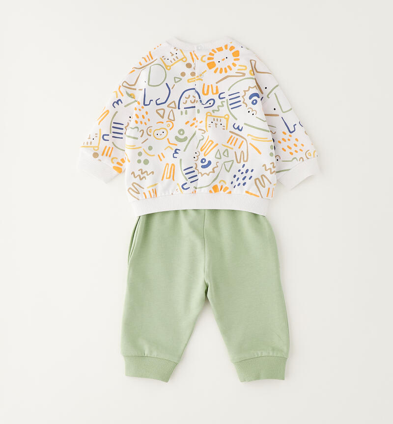 Tuta sportiva neonato BIANCO-MULTICOLOR-6BZD