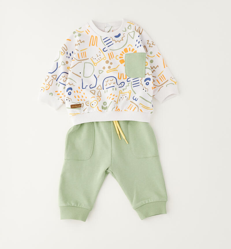 Tuta sportiva neonato BIANCO-MULTICOLOR-6BZD