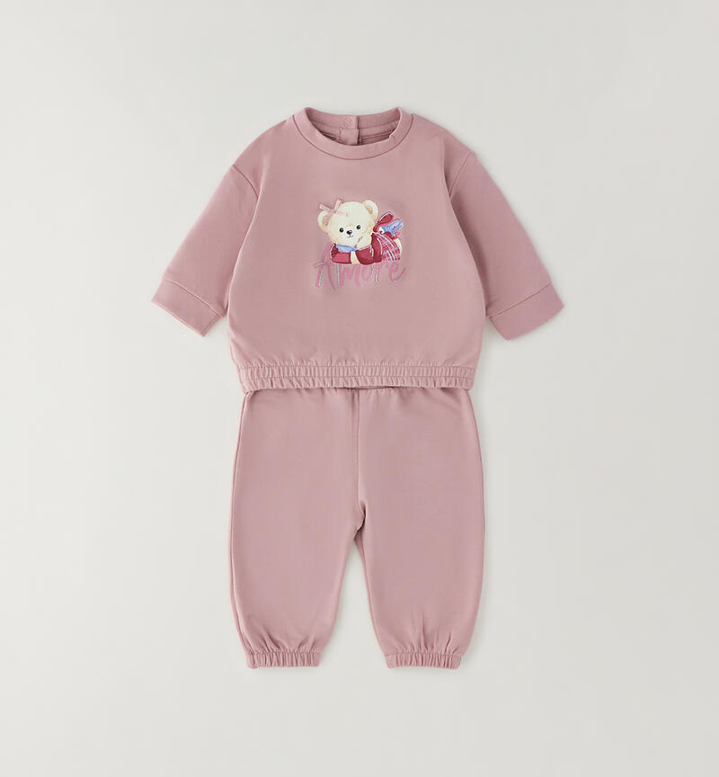 Tuta sportiva per neonata ROSA-3031