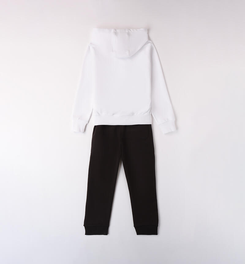 Boys¿ tracksuit in 100% cotton BIANCO-0113