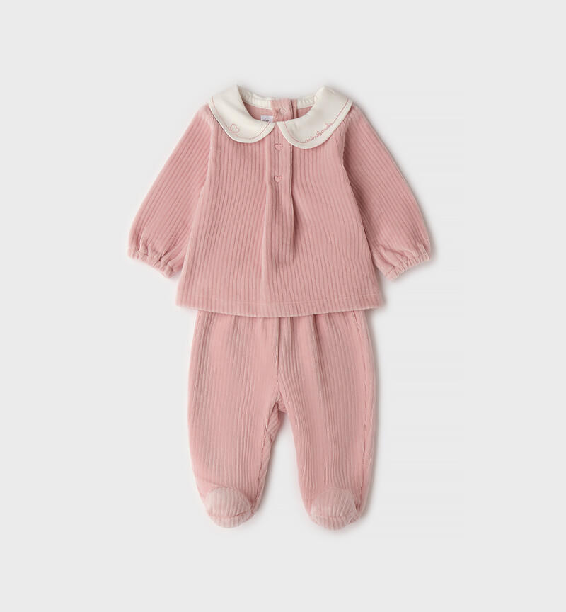 Newborn baby girl's onesie LIGHT PINK-2921