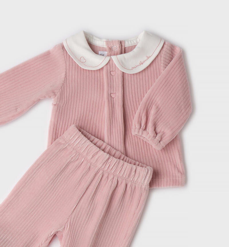 Newborn baby girl's onesie LIGHT PINK-2921