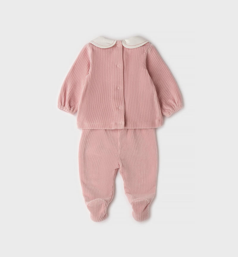 Newborn baby girl's onesie LIGHT PINK-2921