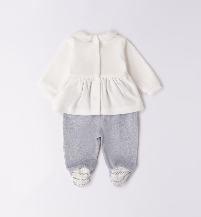 Baby girl chenille romper PANNA-0112