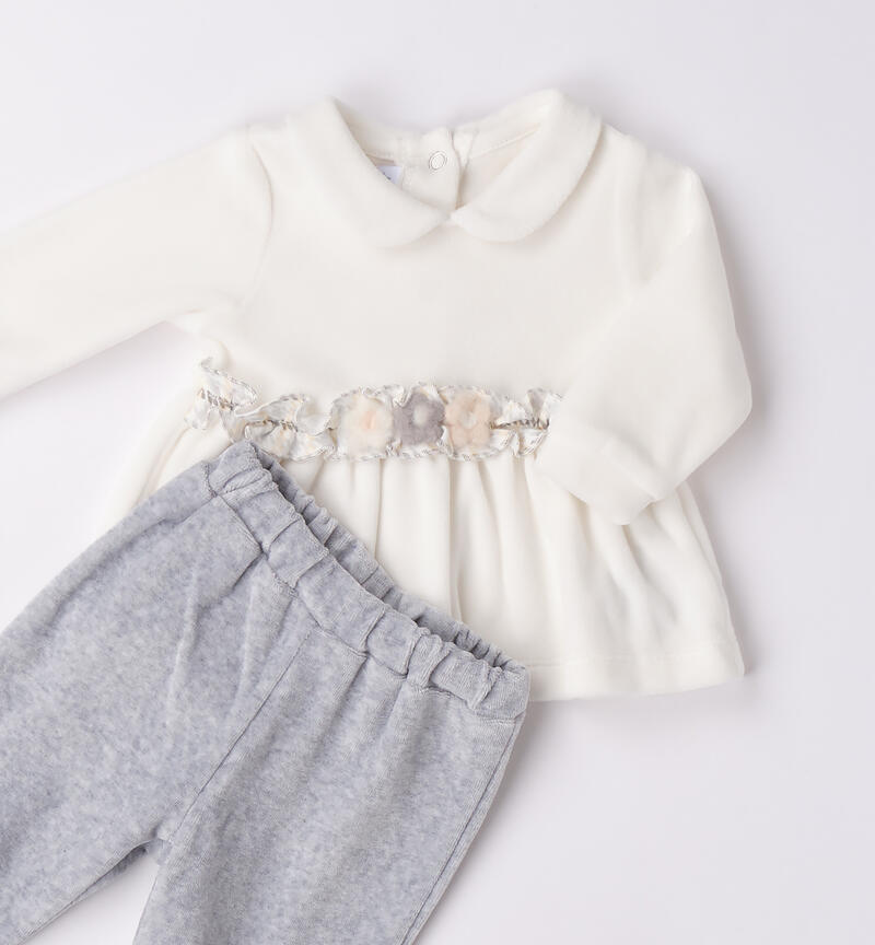 Baby girl chenille romper PANNA-0112