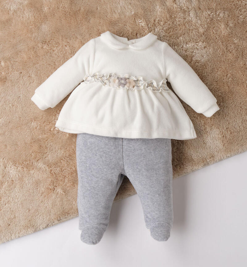 Baby girl chenille romper PANNA-0112