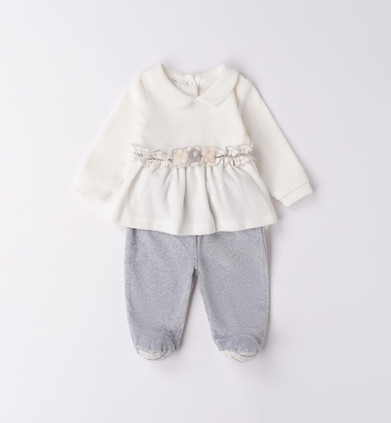 Baby girl chenille romper PANNA-0112