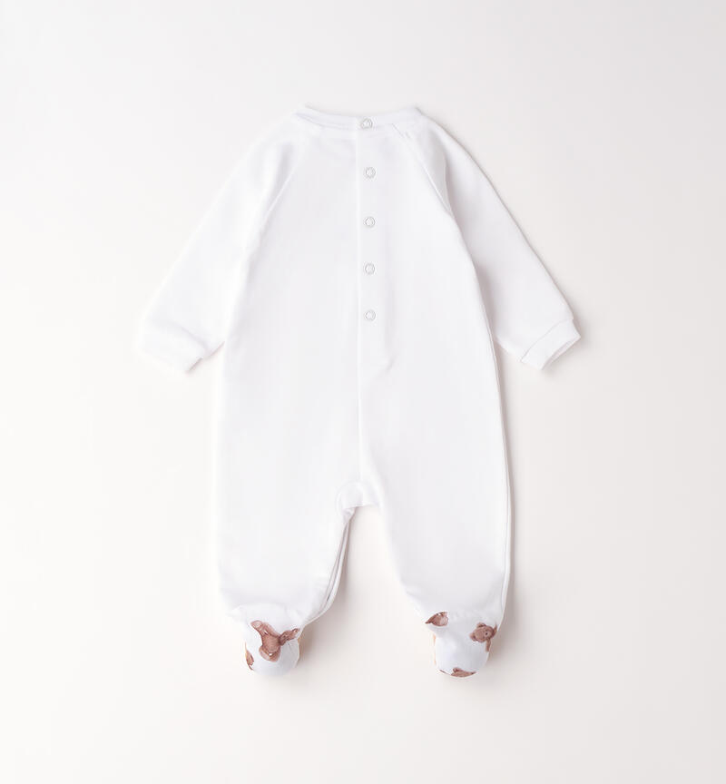 Newborn cotton onesie BIANCO-0113