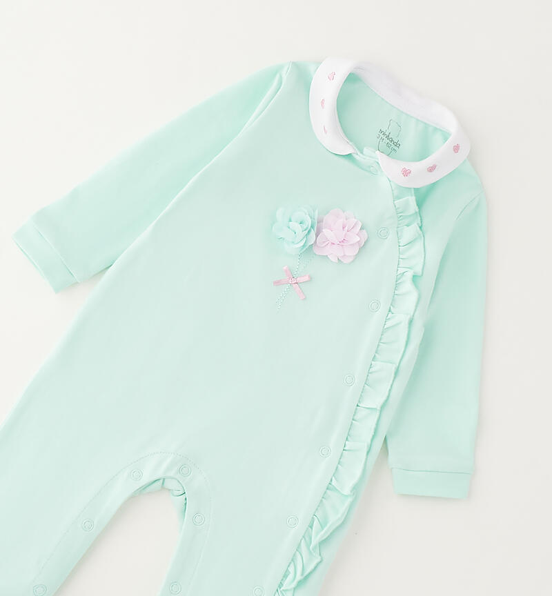 Minibanda baby girl's onesie VERDE-4632