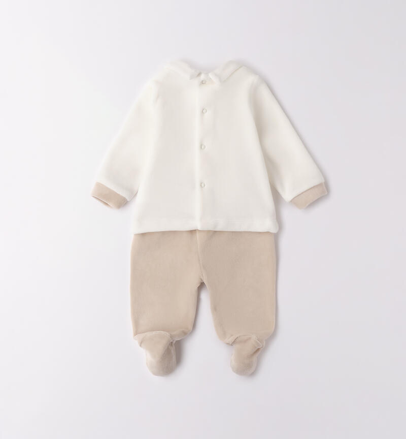Tutina da neonato 2 pezzi PANNA-0112