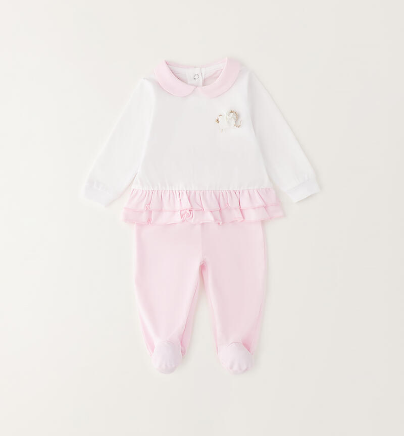 Two-piece baby romper LIGHT PINK-2481