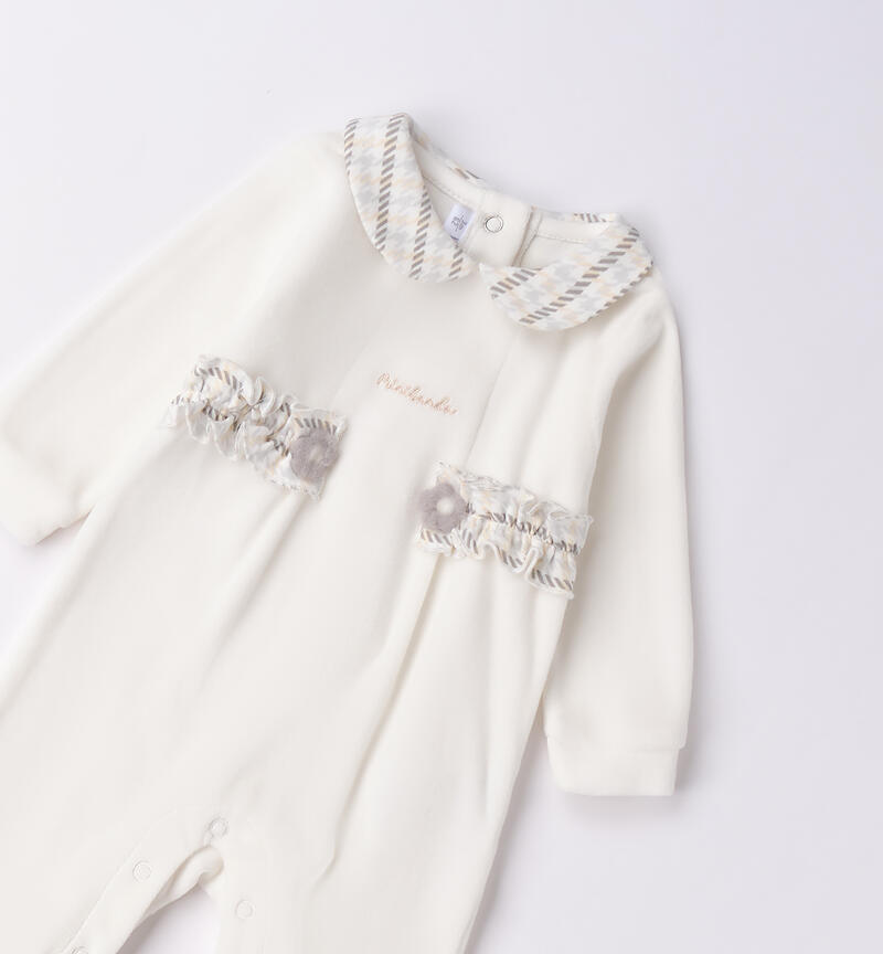 Chenille romper for baby girl PANNA-0112