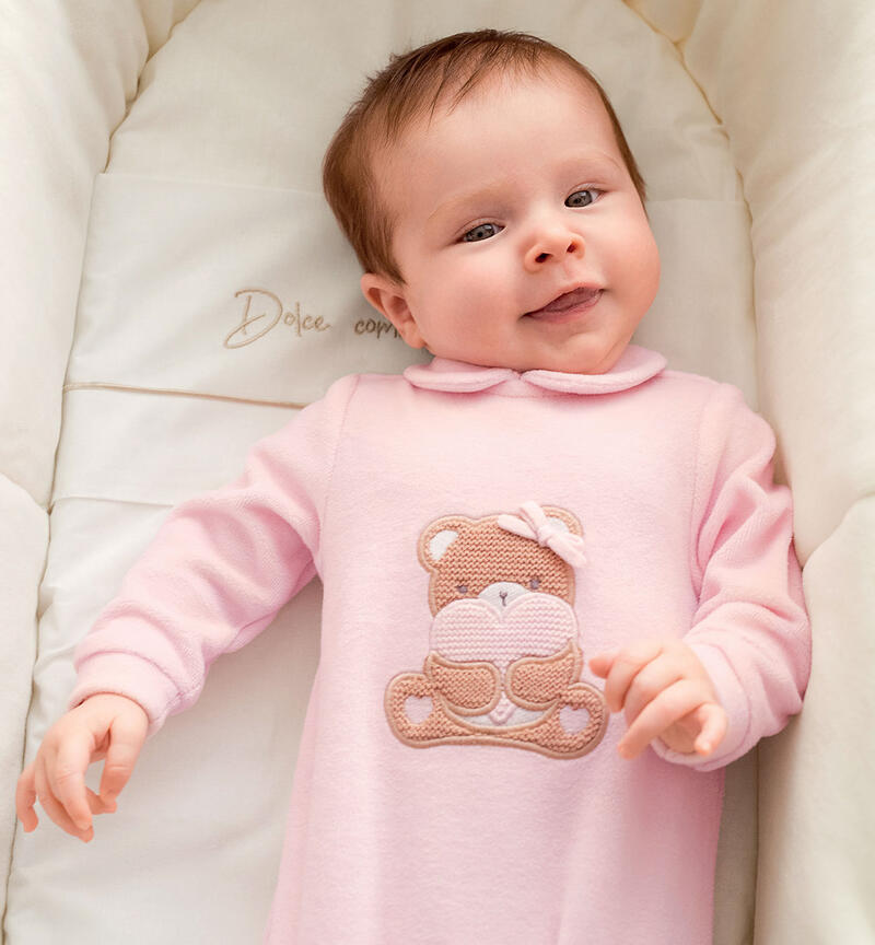 Chenille baby romper PINK-2714