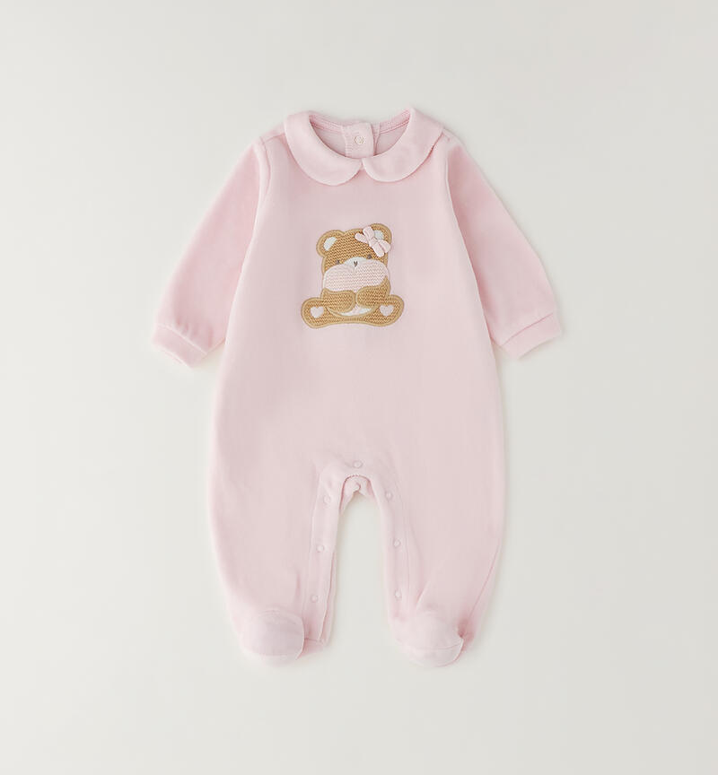 Chenille baby romper PINK-2714
