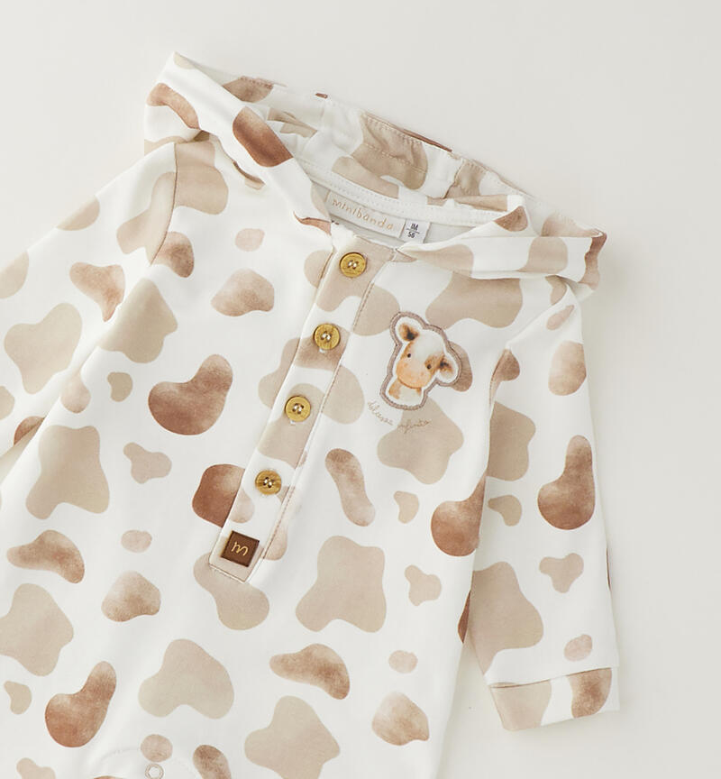 Tutina Minibanda neonato PANNA-BEIGE-6CEG