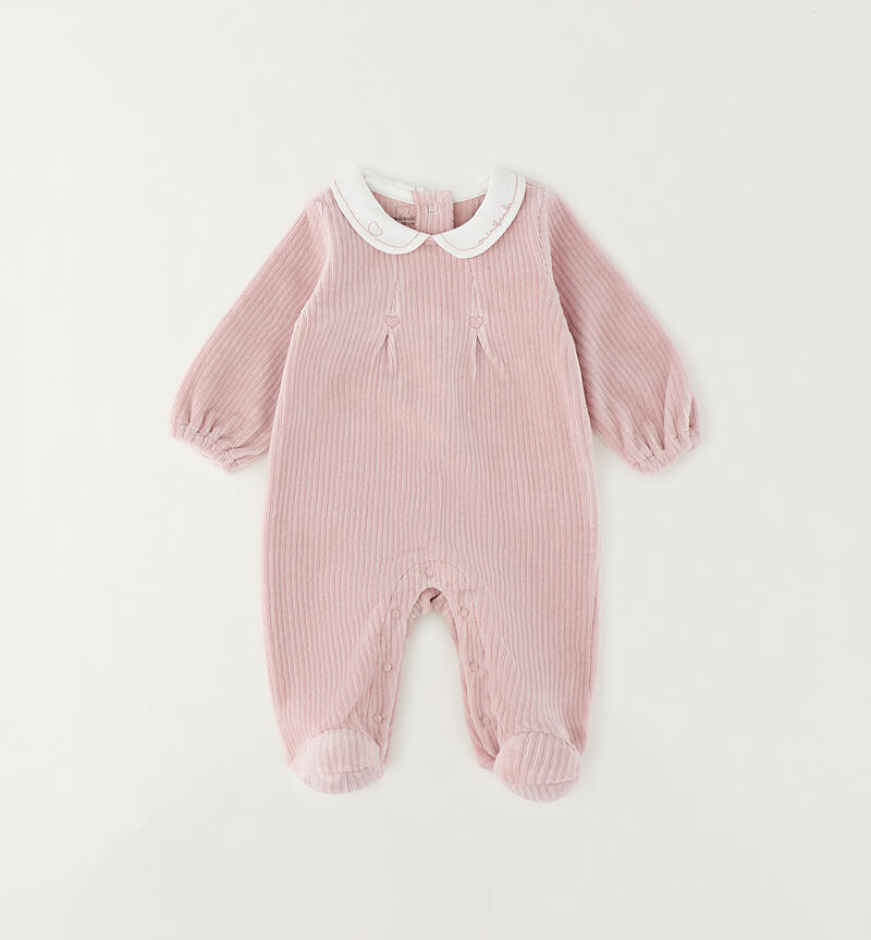 Minibanda baby girl romper LIGHT PINK-2921
