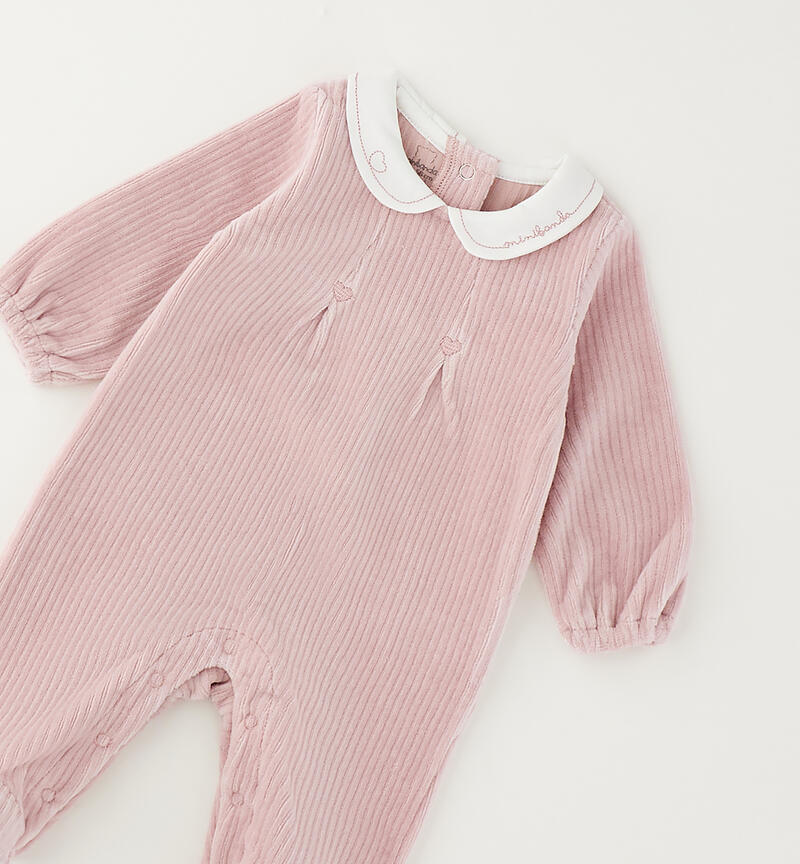 Minibanda baby girl romper LIGHT PINK-2921