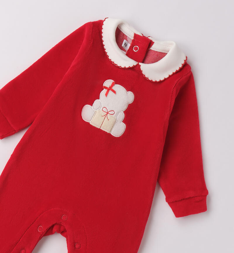 Christmas romper for baby girl ROSSO-2253