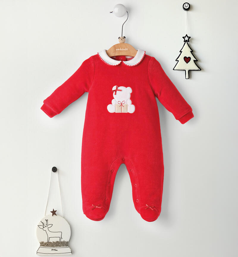Christmas romper for baby girl ROSSO-2253