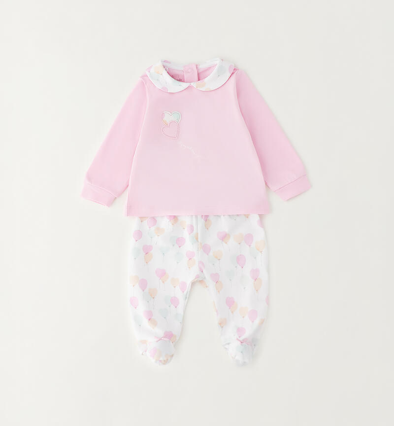 Tutina neonata 2 pezzi ROSA-2462