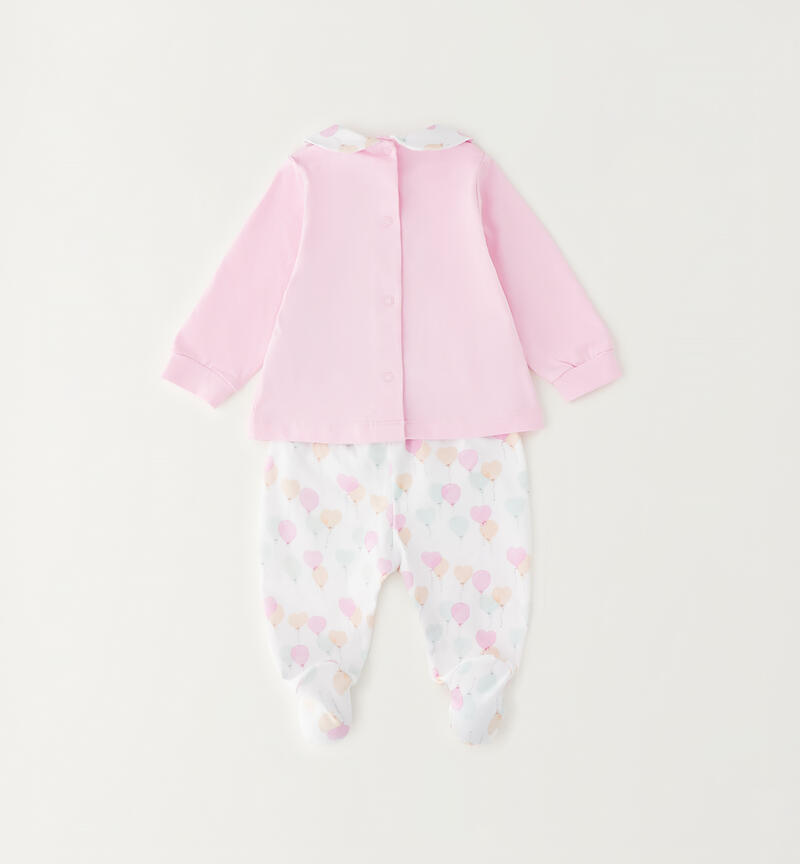 Tutina neonata 2 pezzi ROSA-2462