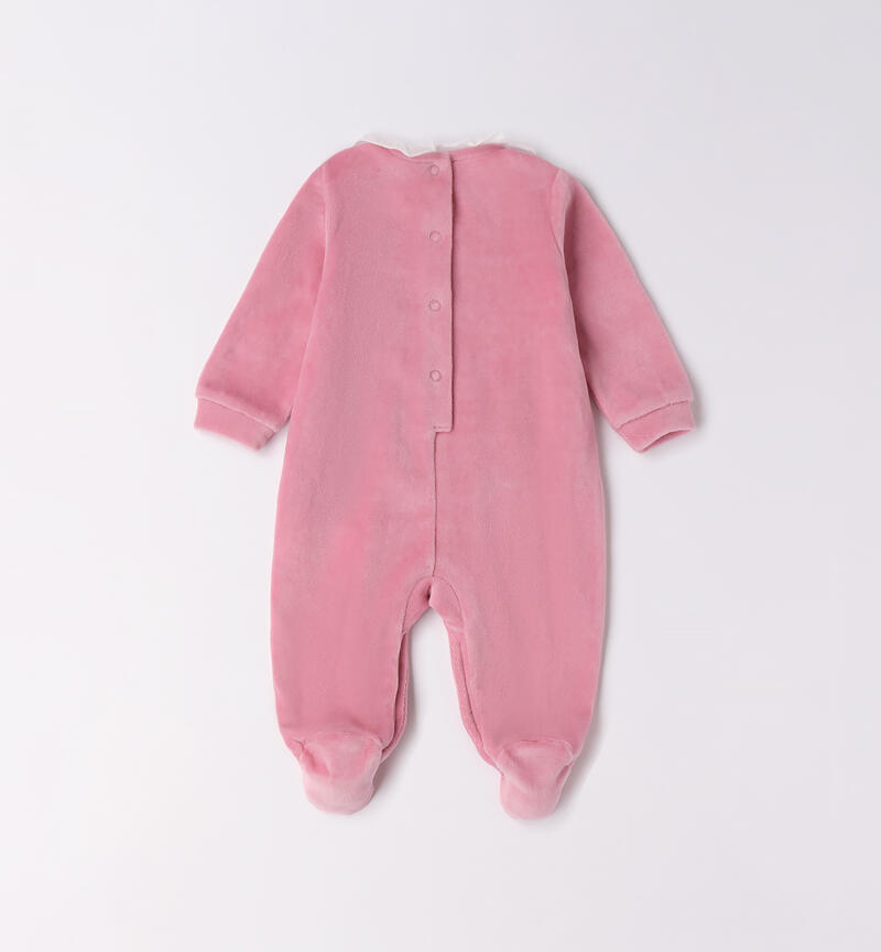 Baby girl chenille onesie ROSA ANTICO-2748
