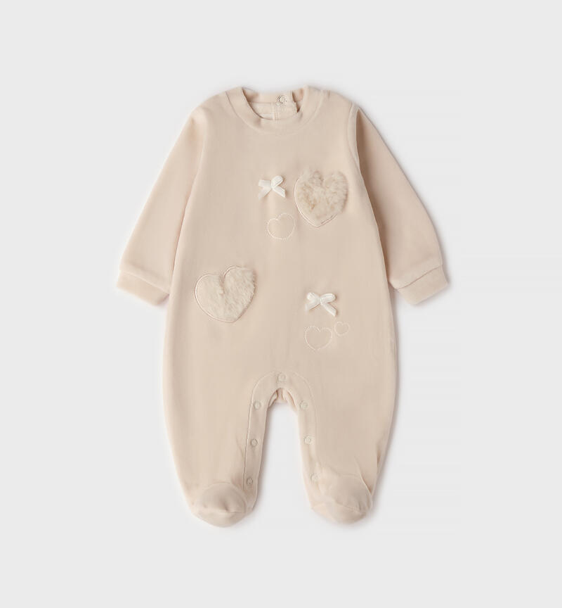 Newborn chenille onesie ECRU'-0164