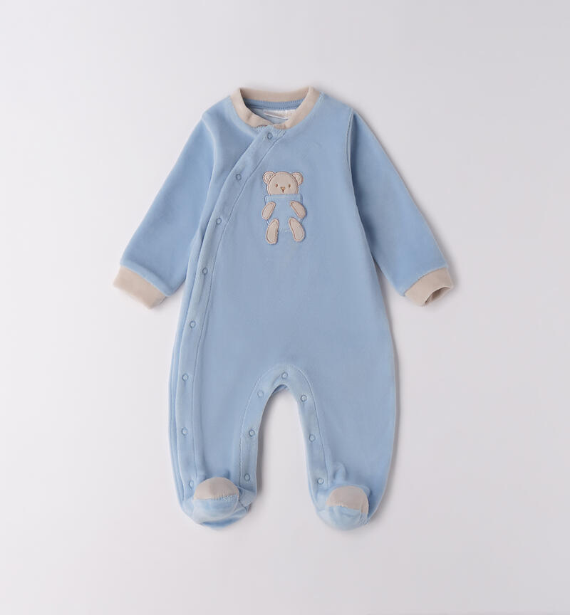 Tutina neonato in ciniglia L.BLUE-3964