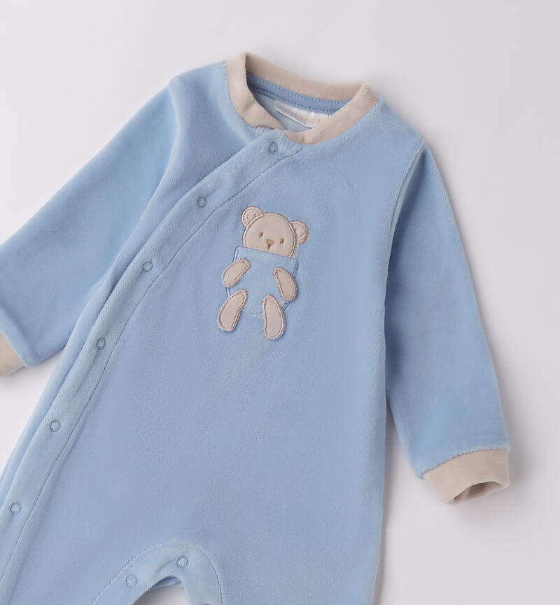 Tutina neonato in ciniglia L.BLUE-3964