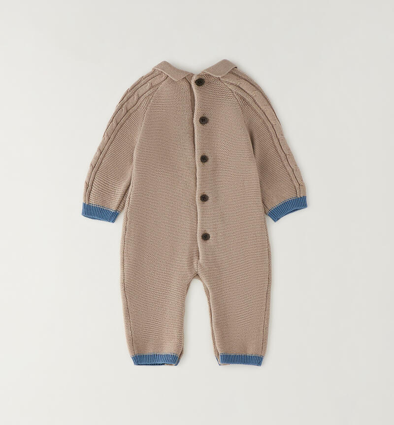 Tutina neonato in tricot BEIGE-0437