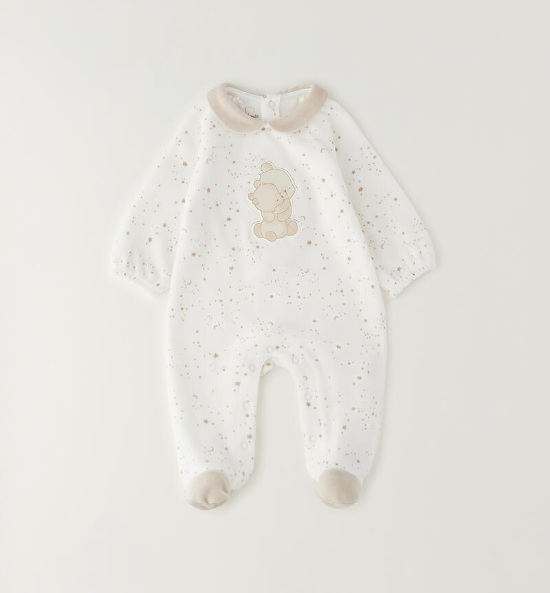 Unisex baby onesie PANNA-BEIGE-6CFF