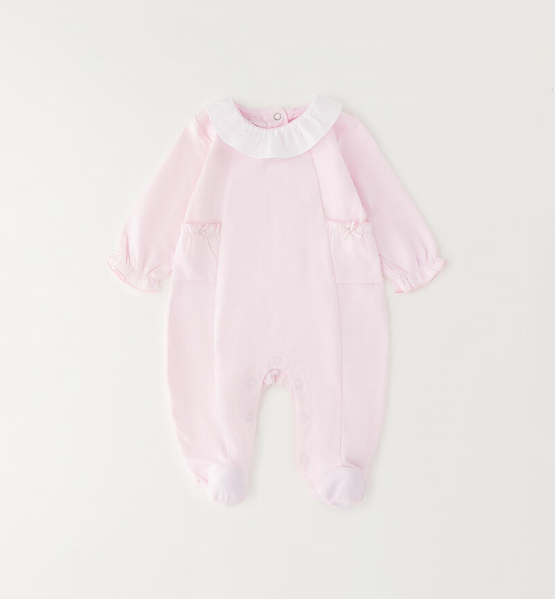 Pink baby romper LIGHT PINK-2481