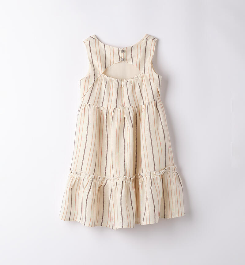 Vestito bambina a righe ECRU'-0133