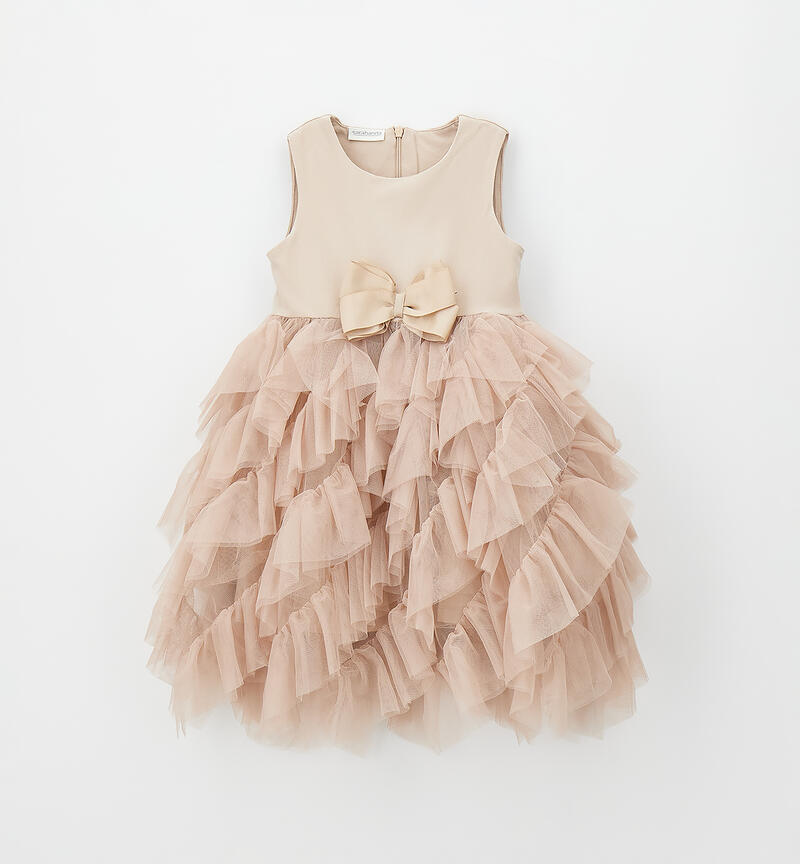 Girl's formal dress BEIGE-0941