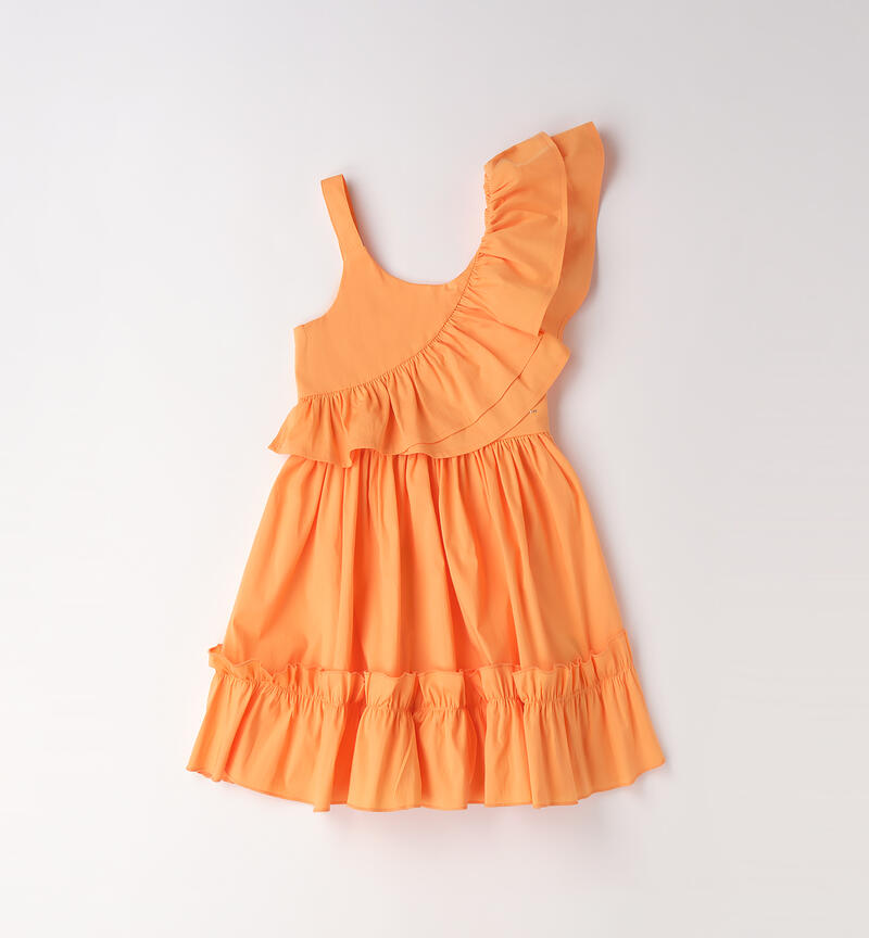 Vestito monospalla bambina ARANCIO-1814