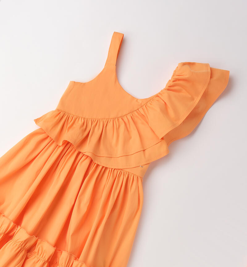 Vestito monospalla bambina ARANCIO-1814