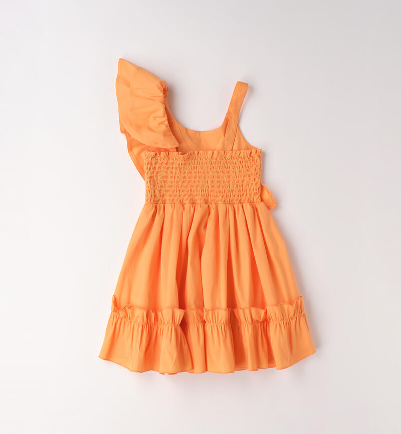 Vestito monospalla bambina ARANCIO-1814