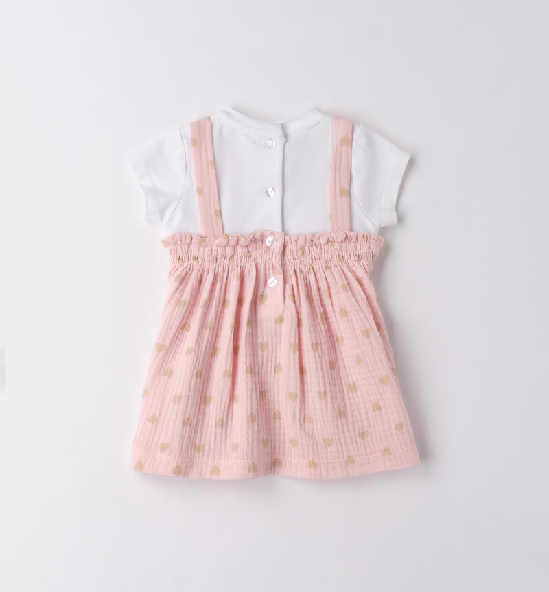 Vestito neonata estivo ROSA-CACAO-6BFT