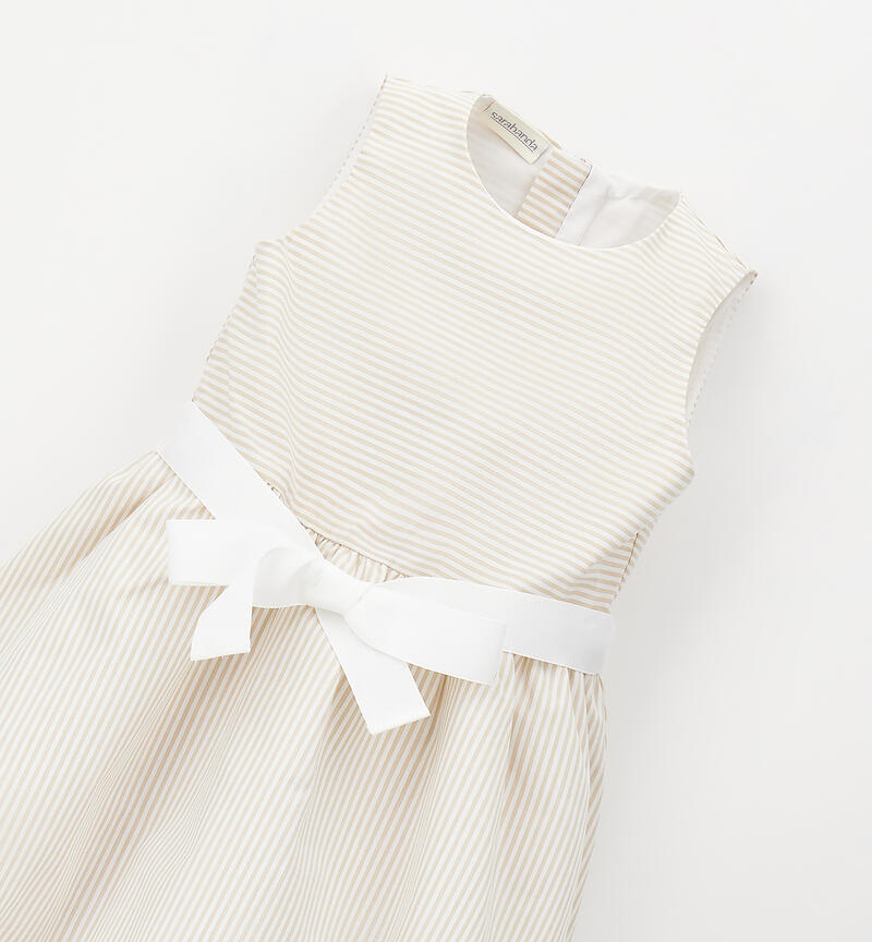 Sarabanda dress for girls BEIGE-0941